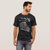 T-shirt Steampunk Dragon Eye Closeup Ai Art (Devant entier)