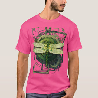 T-shirt Steampunk Dragonfly Victorian Art Mechanical Steam