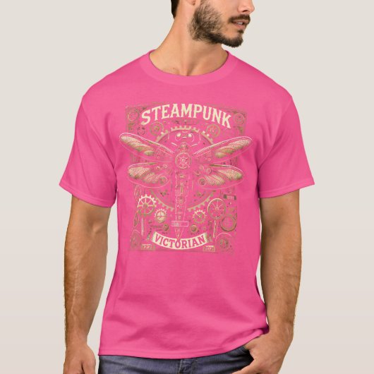 T-shirt Steampunk Dragonfly Victorian Art Mechanical Steam (Devant)