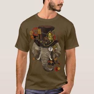 T-shirt Steampunk Eléphant gothique Éléphant mécanique ani