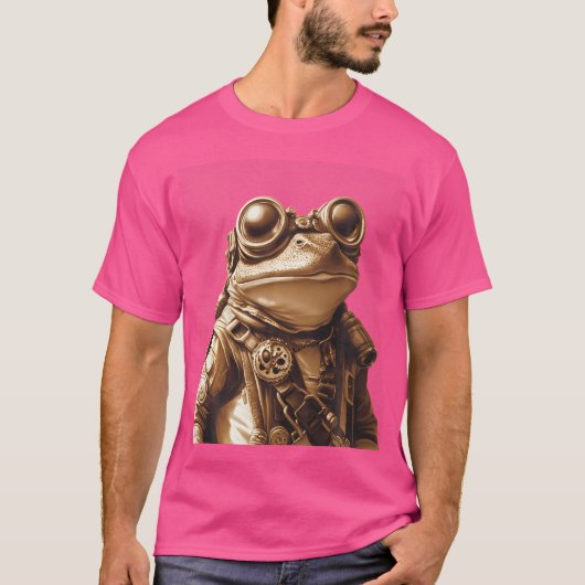 T-shirt Steampunk Frog Imaginaire Art (Devant)