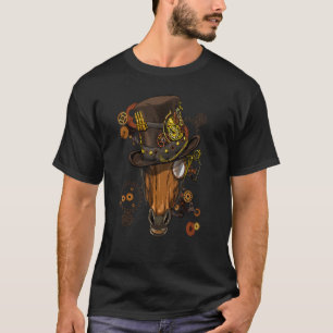 T-shirt Steampunk Gothique Cheval Mécanique Animal Visage