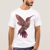 T-shirt Steampunk Hummingbird — Magenta & Brass Clockwork (Devant)