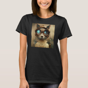 T-shirt Steampunk Kitty Cat Engineer