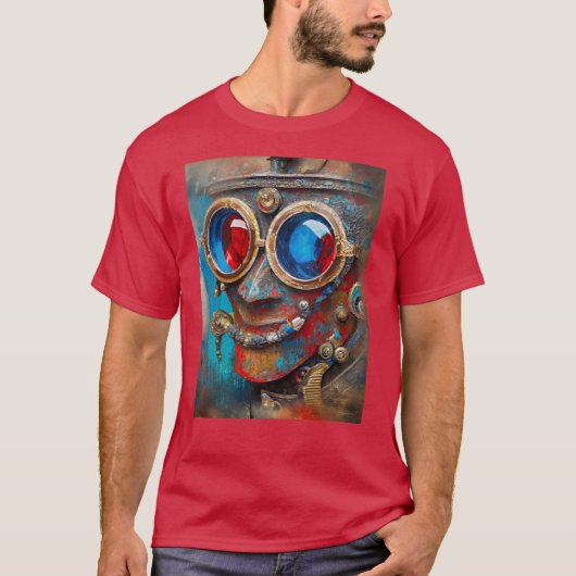 T-shirt Steampunk Le Portrait De L'Homme Tin (Devant)