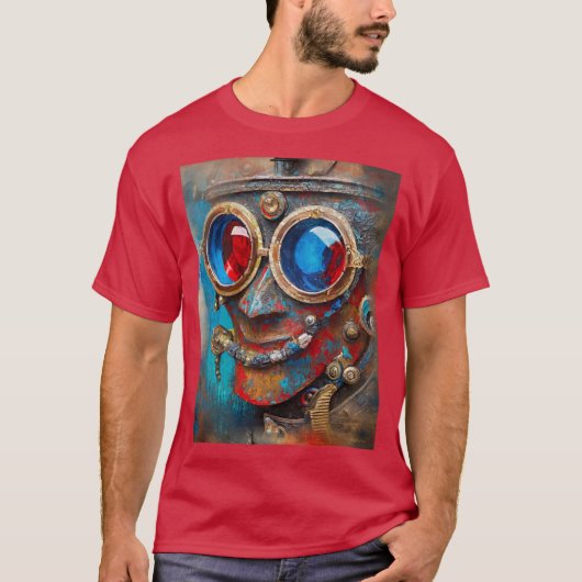 T-shirt Steampunk Le Portrait De L'Homme Tin (Devant)
