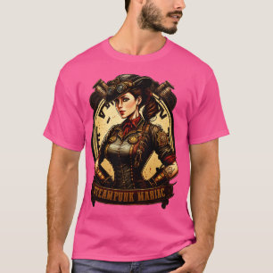 T-shirt Steampunk Maniac femme ingénieur mécanicien