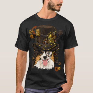 T-shirt Steampunk Papillon Chien Steampunk Amateurs de cad