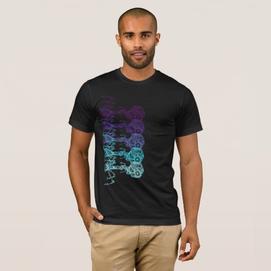 T-shirt Steampunk_Phage en couleur vivante (Devant entier)