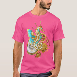 T-shirt Steampunk Seahorse Design médiéval Art Seahorse Lo