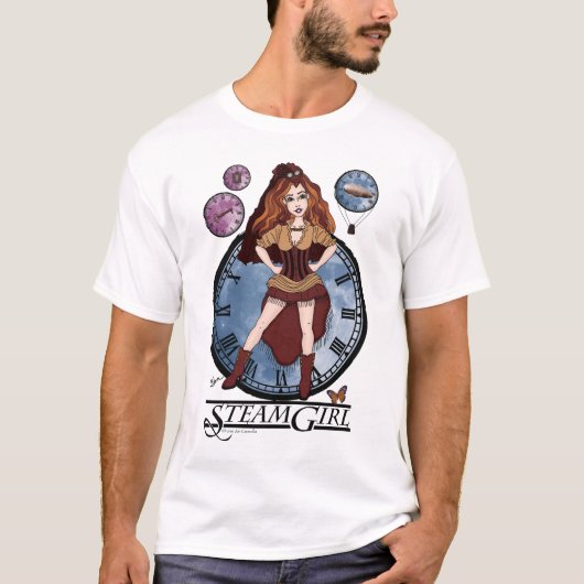 T-shirt Steampunk - SteamGirl - par StardustSteampunk™ (Devant)