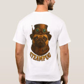 T-shirt Steampunk SteamPug T Shirt - unique Steampunk dog! (Dos)