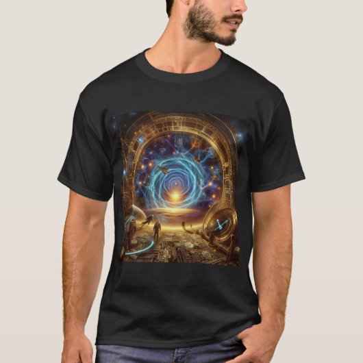 T-shirt Steampunk/Time Machine, Time/Space/Continuum 6004X (Devant)