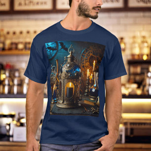 T-shirt Steampunk Victorian Gothics Laboratoire Lanterne