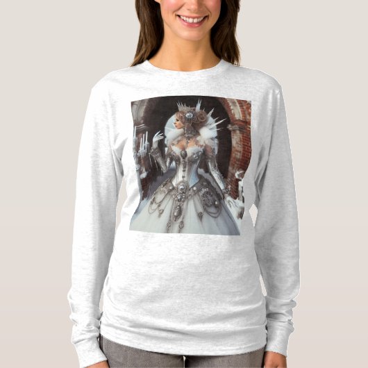 T-shirt Steampunk Victorian Industrial Winter Ice Queen (Devant)