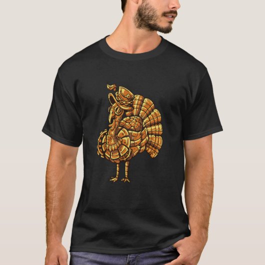 T-shirt Steampunk vintage peacock bird (Devant)