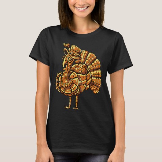 T-shirt Steampunk vintage peacock bird (Devant)