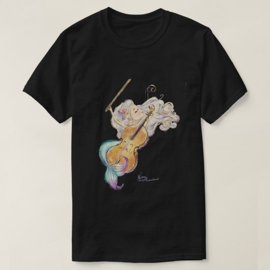 T-shirt SteAnne Mermaid Cello Playing (Design devant)