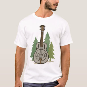 T-shirt Steel Dobro Forest - Russe Music Lover Art