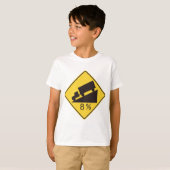 T-shirt Steep Grade Traffic Sign Trucking Hauling Caution (Devant entier)