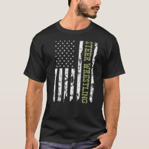 T-shirt Steer Lutte contre le drapeau patriotique américai