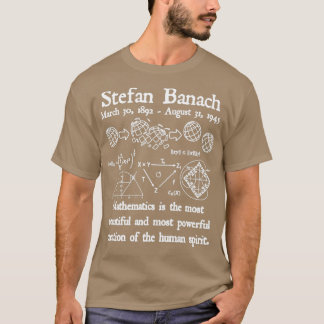 T-shirt Stefan Banach Algebra Mathématiques Belle plupart 