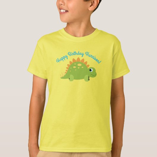T-shirt Stegosaurus Dinosaur fête d'anniversaire (Devant)