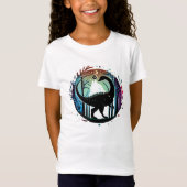 T-Shirt Stegosaurus Dinosaur Forêt Silhouette Design (Devant)