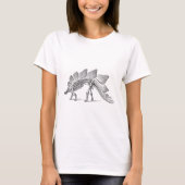 T-shirt Stegosaurus Dinosaure Squelette Fossile (Devant)
