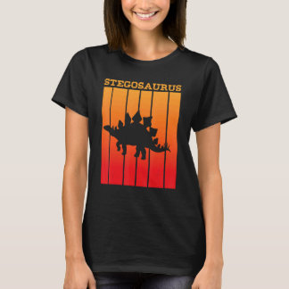 T-shirt Stegosaurus Shadow Silhouette At Sunset