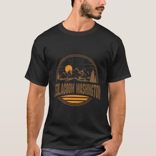 T-shirt Steilacoom Washington Mountain Imprimer (Devant)