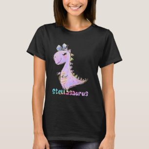T-shirt Stella Shirt Girl Dinosaur Anniversaire Nom de la