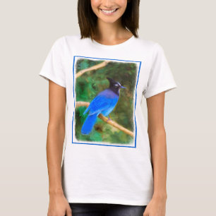 T-shirt Steller's Jay Painting - Art original pour oiseaux