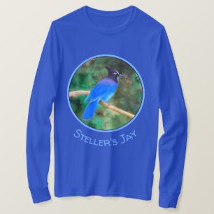 T-shirt Steller's Jay Painting - Art original pour oiseaux