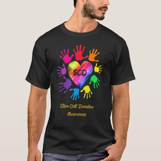 T-shirt Stem Cell Donation Awareness Hands Stem Cell Donat (Devant)