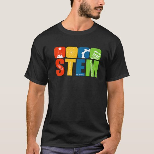 T-shirt Stem Enseignant Science Technologie Génie Math (Devant)
