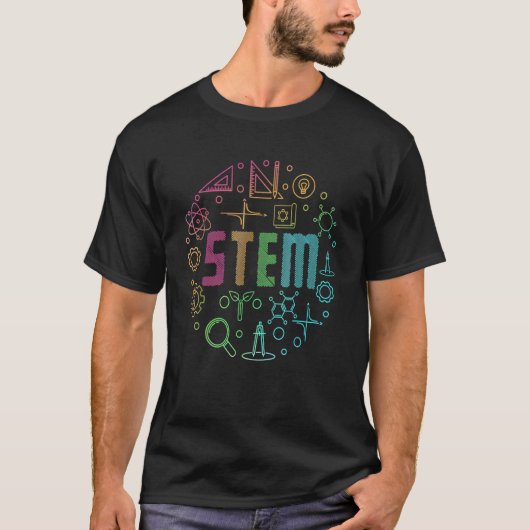 T-shirt Stem Science Technologie Génie Maths Enseignants (Devant)