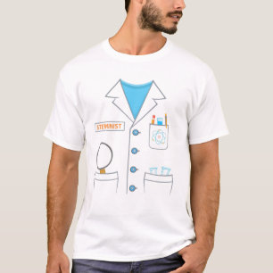 T-shirt Stéméniste White Lab Coat Halloween Funny Scientif