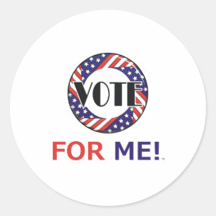 T-SHIRT Stemming voor mij Ronde Sticker