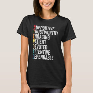 T-shirt Stepdad Acronyme Stepfather Step Papa Père de fami