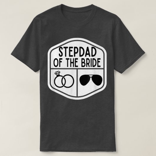 T-shirt Stepdad de la fille Mariage de baccalauréat mariée (Design devant)