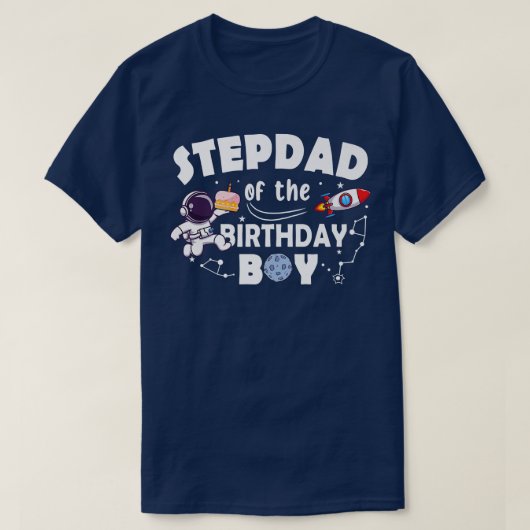 T-shirt Stepdad De L'Anniversaire Astronaut Thème Espace G (Design devant)