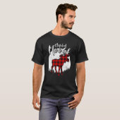 T-shirt Stepdad Moose Red Plaid Buffalo Matching Family Pa (Devant entier)