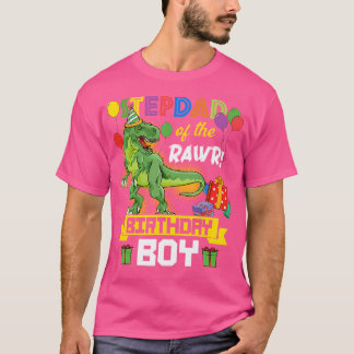 T-shirt Stepdad Of The Birthday Boy Dinosaur Celebration G