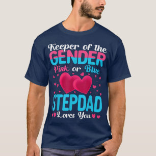 T-shirt Stepdad Rose Ou Bleu Vous Aime Gardien Genre Revea