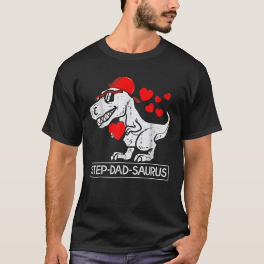 T-shirt Stepdad Saurus Bonus Papa Mens Stepdadsaurus (Devant)