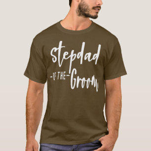 T-shirt Stepdad Step Papa De La Groom Family Party Réenten