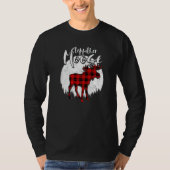 T-shirt Stepfather Moose Red Plaid Buffalo Matching Family (Devant)