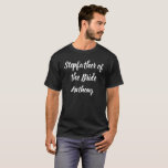 T-shirt Stepfather of the Bride Custom Name Mariage cadeau<br><div class="desc">Belle calligraphie,  noir et blanc Stepfather of the Bride t-shirt. Parfait pour la fête de mariage.</div>