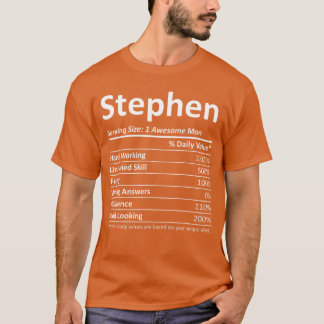 T-shirt STEPHEN Nutrition Drôle Anniversaire Nom Personnal
